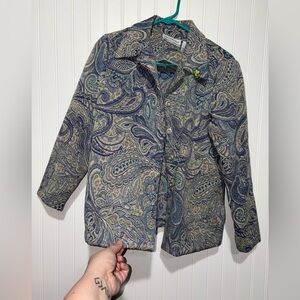 Vintage Alfred Dunner Paisley Blazer| Size 10 Petite